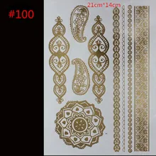 Sexy mulheres tatuagens temporárias ouro colar pulseira de metal mulheres produtos flash do tatuagem tatuagens tatuagem temporária