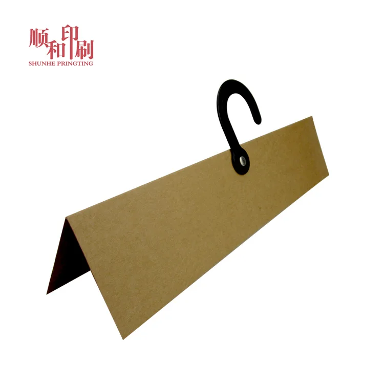 Custom Printing Colorful Kraft Paper Hanger For Fabric With Plastic