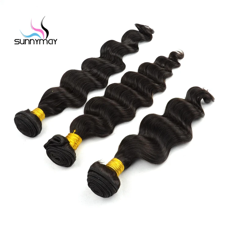 

10A Cheap Price Human Loose Wave Hair Weft Black Brazilian Virgin Hair Bundles, Natural color;can be dyed