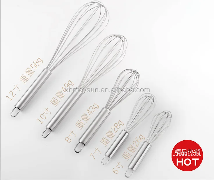 

8 Inch 12 Inch Food Grade Silicone/Stainless steel Egg Wisk Whisk/cream whisk