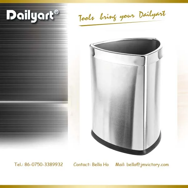 Open Top Stainless Steel Triangle Waste Bin - Durable & Sustainable