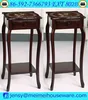 popular wooden indoor decorative flower vase stand with draw and shelf with flower surface