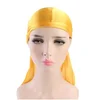 Custom print label polyester colorful satin du rag wave cap100% nature silk Durag with 360 wave strip wrap