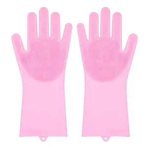 Image of Wholesale 2018 Hot Products Reusable Magic Household Cleaning Silicone Dish Washing Gloves