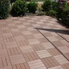HDPE base WPC board grooved garden flooring tiles