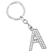 Lovely A Letter Keyring Chain Metal Alphabet Keys Organizer Handbag Pendant KC2611