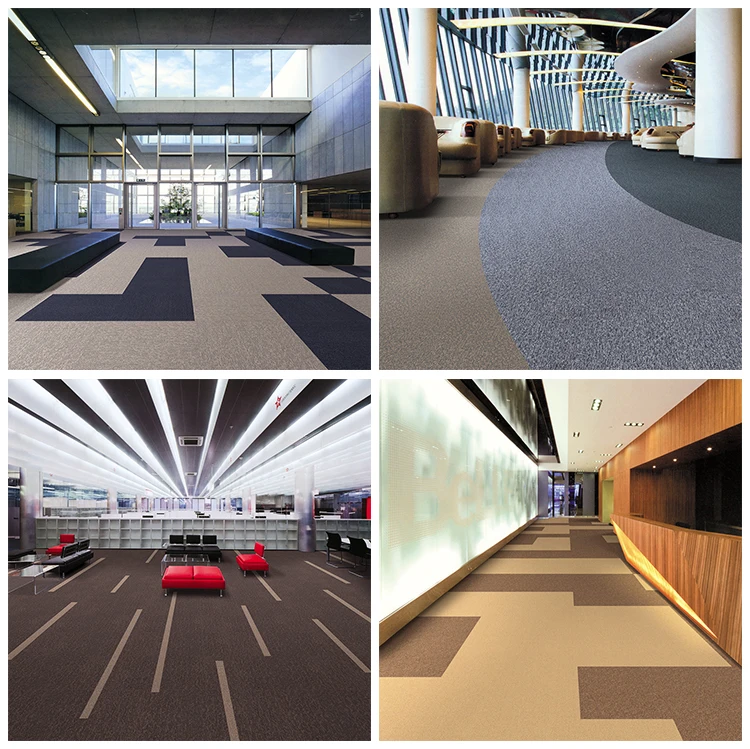 jacquard  office 50cmx50cm nylon high quality office carpet tiles