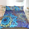 New Style World Map Bedding Set Mandala Flowers Colorful Boho Floral Home Textiles Good Vibe Bedclothes 3Pcs Duvet Cover Set