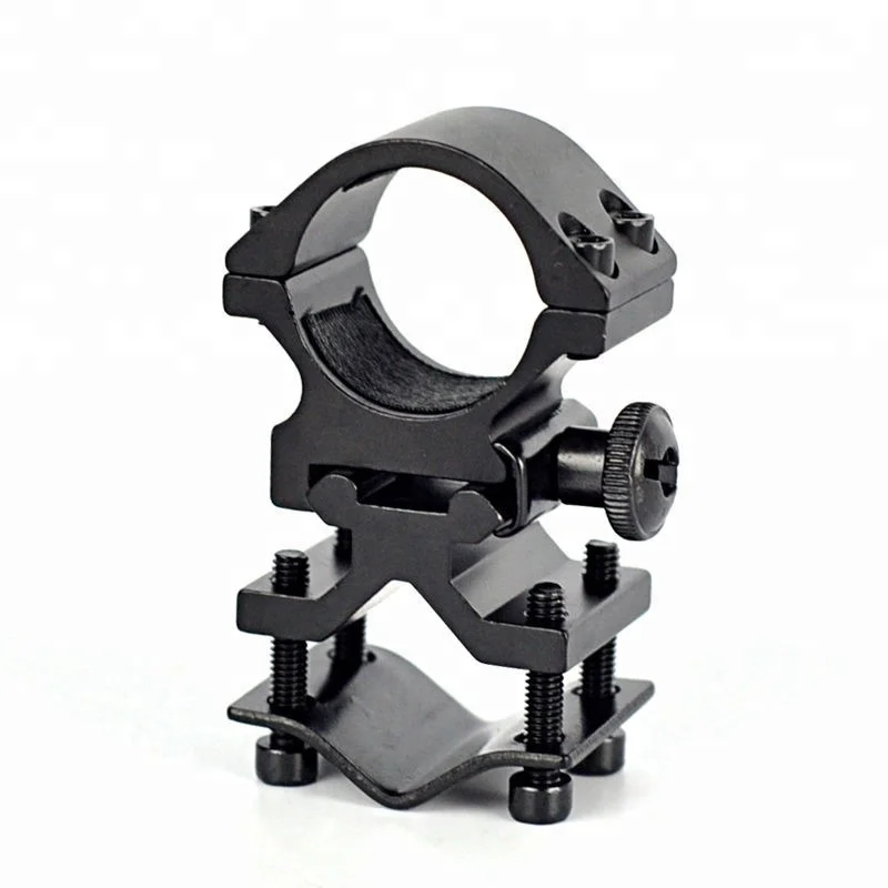 

Gun Rail Mounted Fort Flashlight Barrel Mount Dovetail Ring 20mm Rail Weaver Bracket Clip Clamp