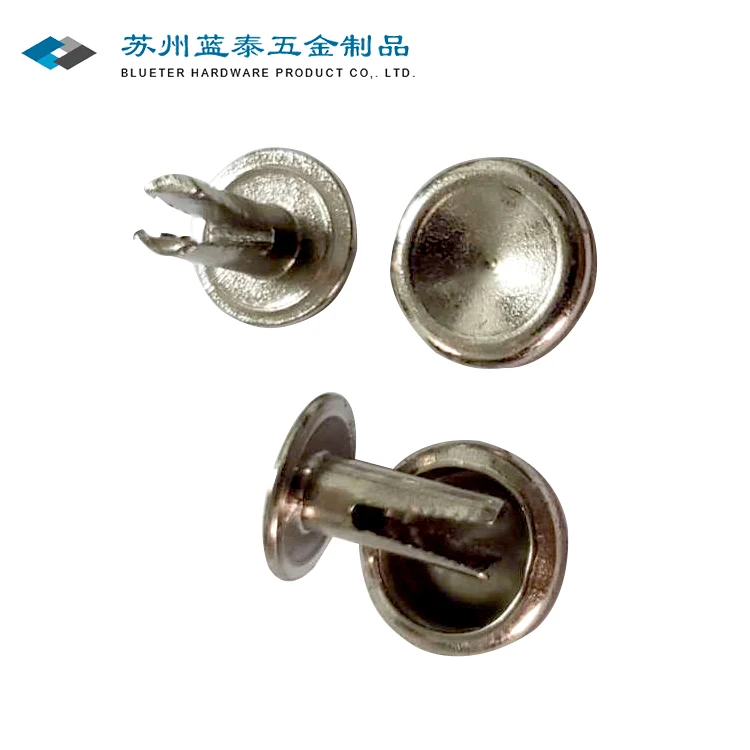 Nickel Rivets - Durable Brassed Bifurcated Split Leg Rivets