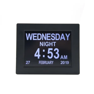 Image of Gift Types 8" LED digital calendar day clock for dementia elderly seniors Alarm clock in The Desk
