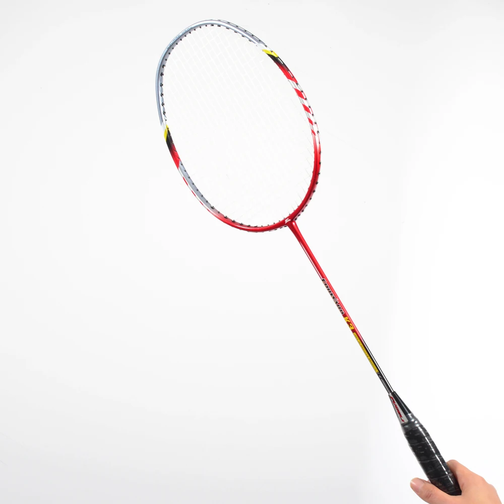 

professional high end 40T stiff Carbon nanotubes high modulus graphite 5u 6U top badminton rackets, White/customized