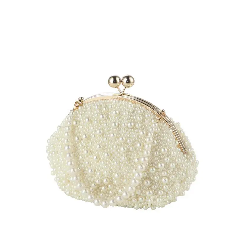 

2019 Top Sale Handmade Women Pearl Clutch Bags Fashion Luxury Bridesmaid Pearl Design Ladies Purse Bag