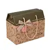 Eco-friendly Kraft Paper Gift Box Suitcase Packaging Full Color Custom Cartoon Box With Handle