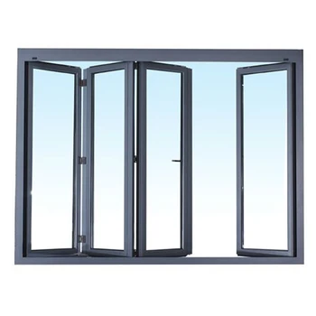 Fenêtre Pliante En Aluminium Accordéon Avec Double Vitrage - Buy Fenêtre Accordéon,Fenêtre ...