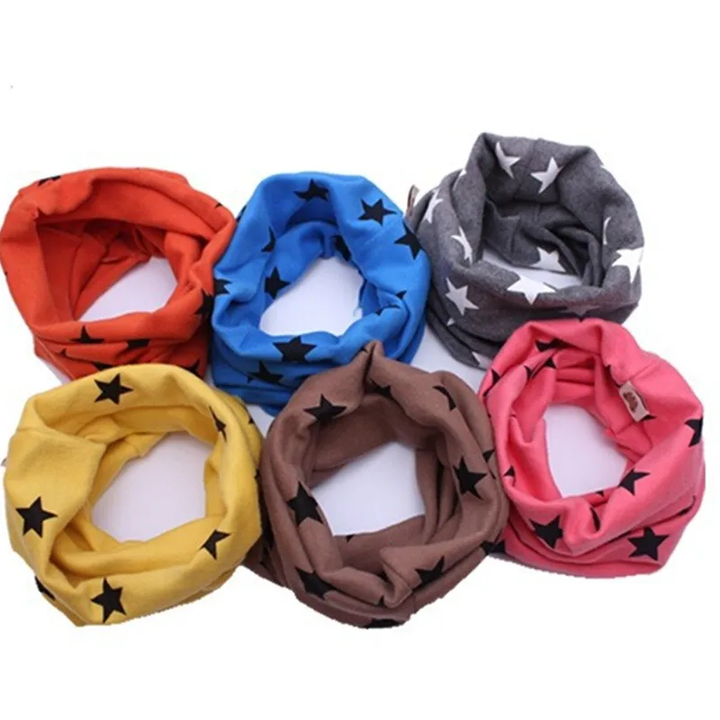 
New 2016 2015 new design pure color cartoon bear baby scarf five star fishbone anchor pattern kids scarf children collar girls b 