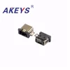 USB mini 4P paster single layer usb connector With 2 Fixed pins