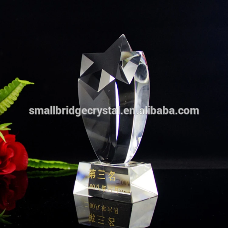 Crystal Trophy Medal Custom Prize Creative 3D Crystal Engraving Trophy