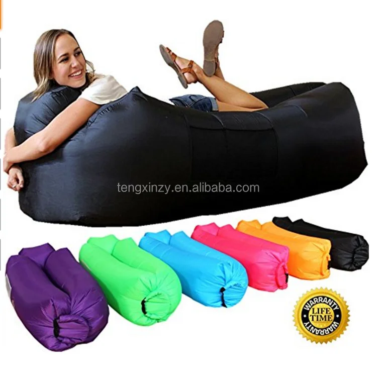 

Amazon Top Seller Beach Inflatable Sofa Air Lounger for Outdoor Camping, Blue , green , yellow, orange , purple, red etc