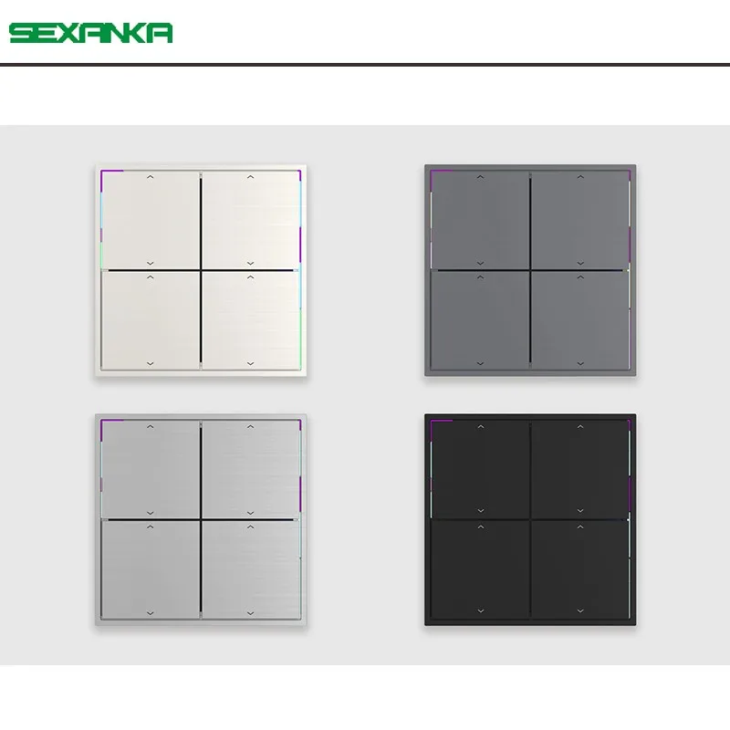 Knx Switch Smart Home 4 Gang Smart Keypad Aluminium Panel Buy Wall