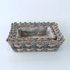 Google top 10 rect willow set of display basket with plastic lining for plants