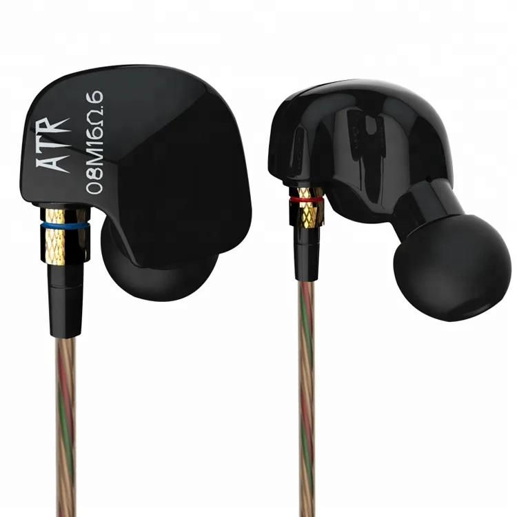 

HiFi Sport In Ear Earphones Headphones Super Bass Copper Driver KZ ATR, Black