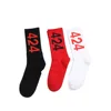 Custom Logo High Quality Men Number 424 Anti-slip Thick Cotton Tube Ankle Socks