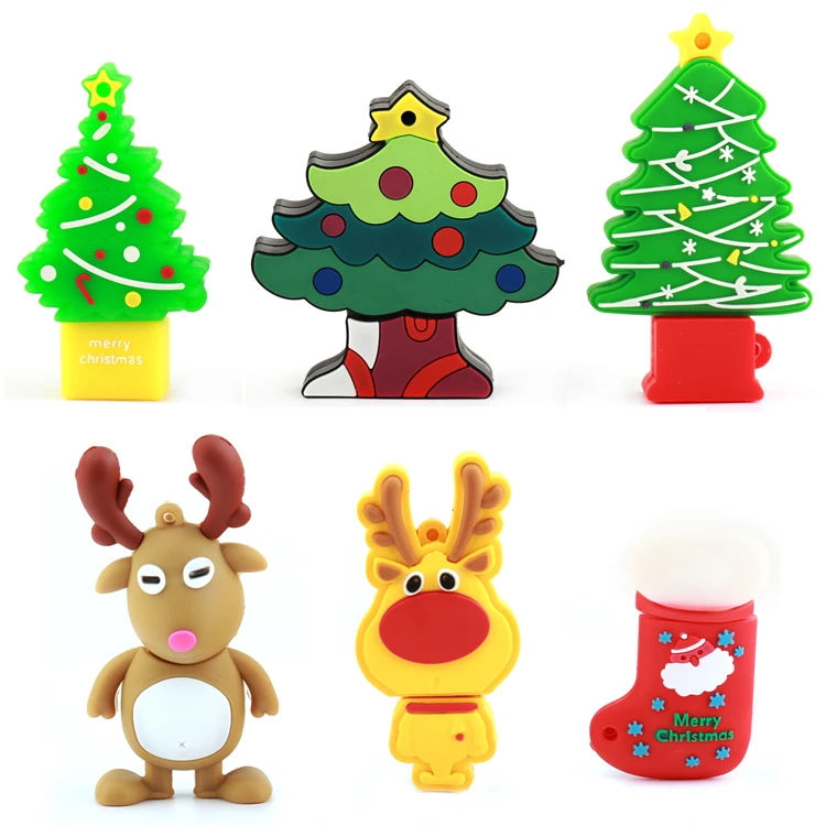 Wholesale Silicon Cartoon Character128GB 64GB 32GB 16GB 8GB 4GB USB Flash Drive Christmas Gift Who;esale - ANKUX.COM