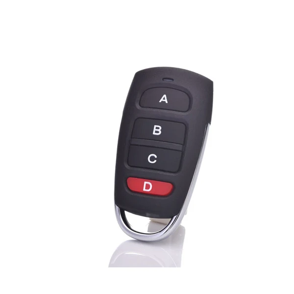 

4 channel ABCD button 433.92 mhz remote control duplicator for garage door AG039, Black
