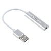 Portable Aluminum Shell 3.5mm Jack External USB Sound Card HIFI Magic Voice 7.1 Channel Adapter Free Drive for Computer