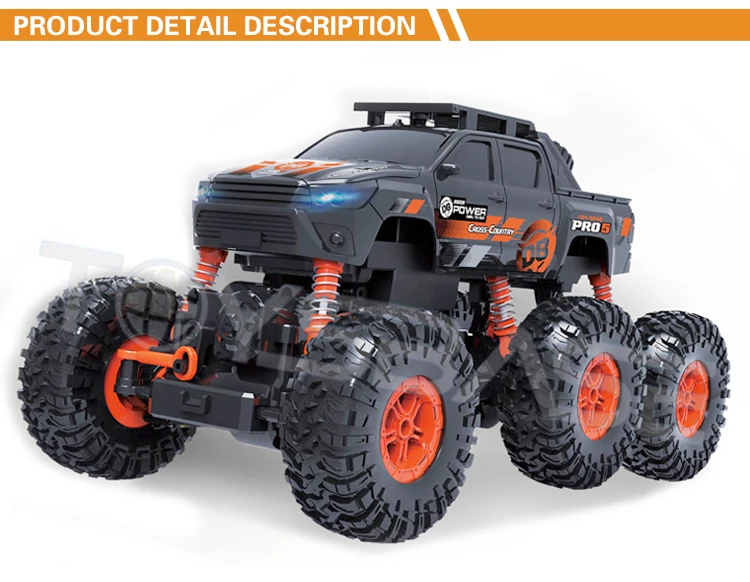 2.4g Remote Control Four-wheel Drive Off-road Climbing Car Toy 6 Wheel