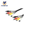 AV Cable 4 RCA to 4 RCA Cables with 4/5/6mm Outer Diameter and 24K Gold-plated Connectors