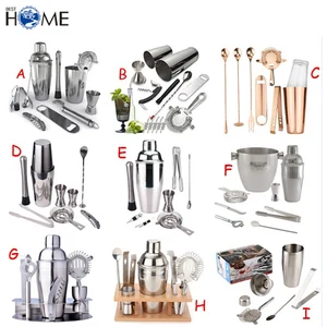 Image of Premium Bartender Kit Stainless Steel Bar Tool Cocktail Shaker Set
