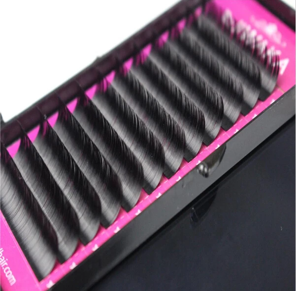 

wholesale price J B C D Curl 0.05 0.07 0.10 0.15 0.20 0.25 high quality individual synthetic eyelashes, Black
