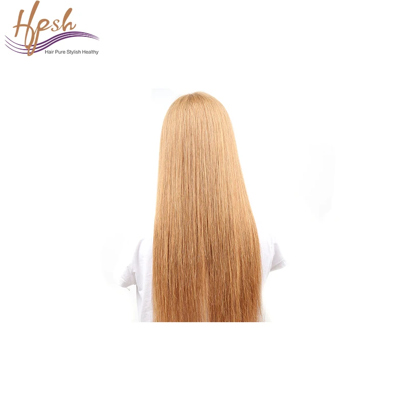

Real 12# long full lace straight human hair wigs