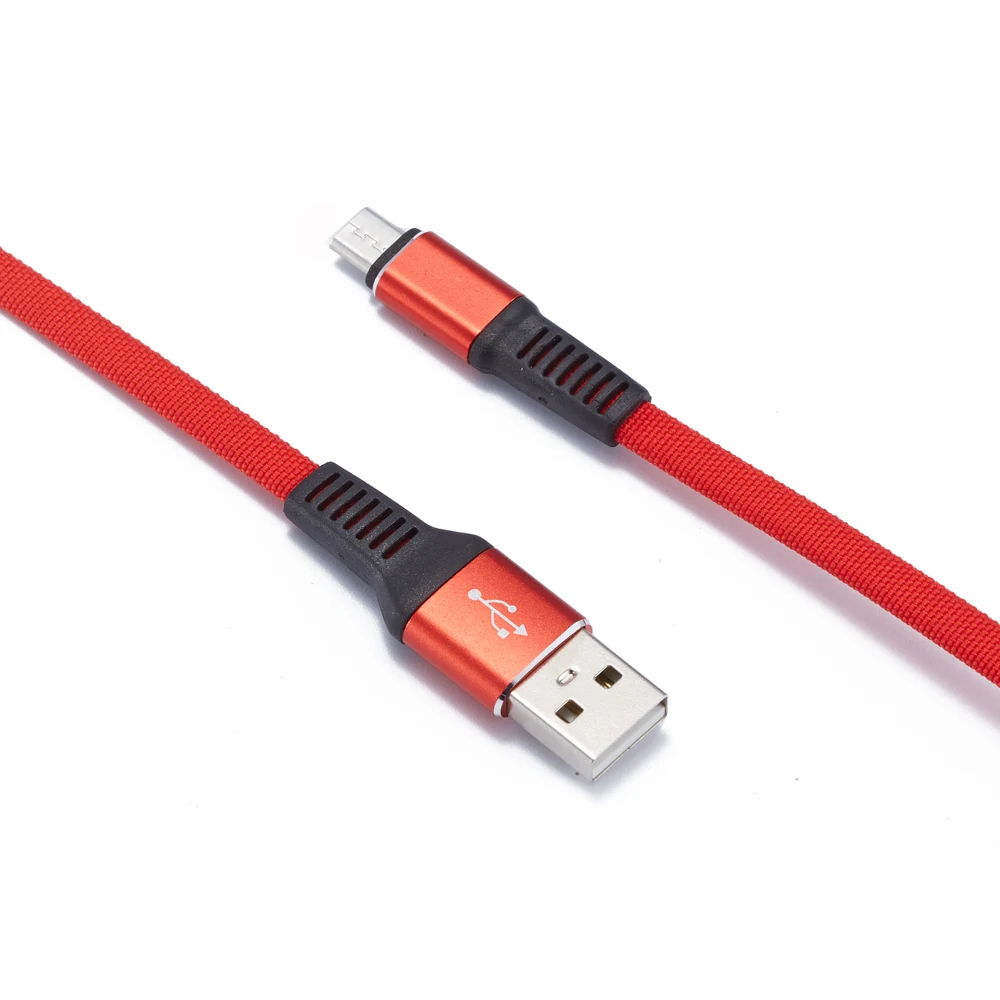 Nylon Braided Woven Flat Usb Male Extension Dada Transfer Micro