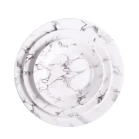 

Round White Marble Homeware Ceramic Dinner Plates Elegant Wedding Round Marble Cheap Ceramic Dishes Plate