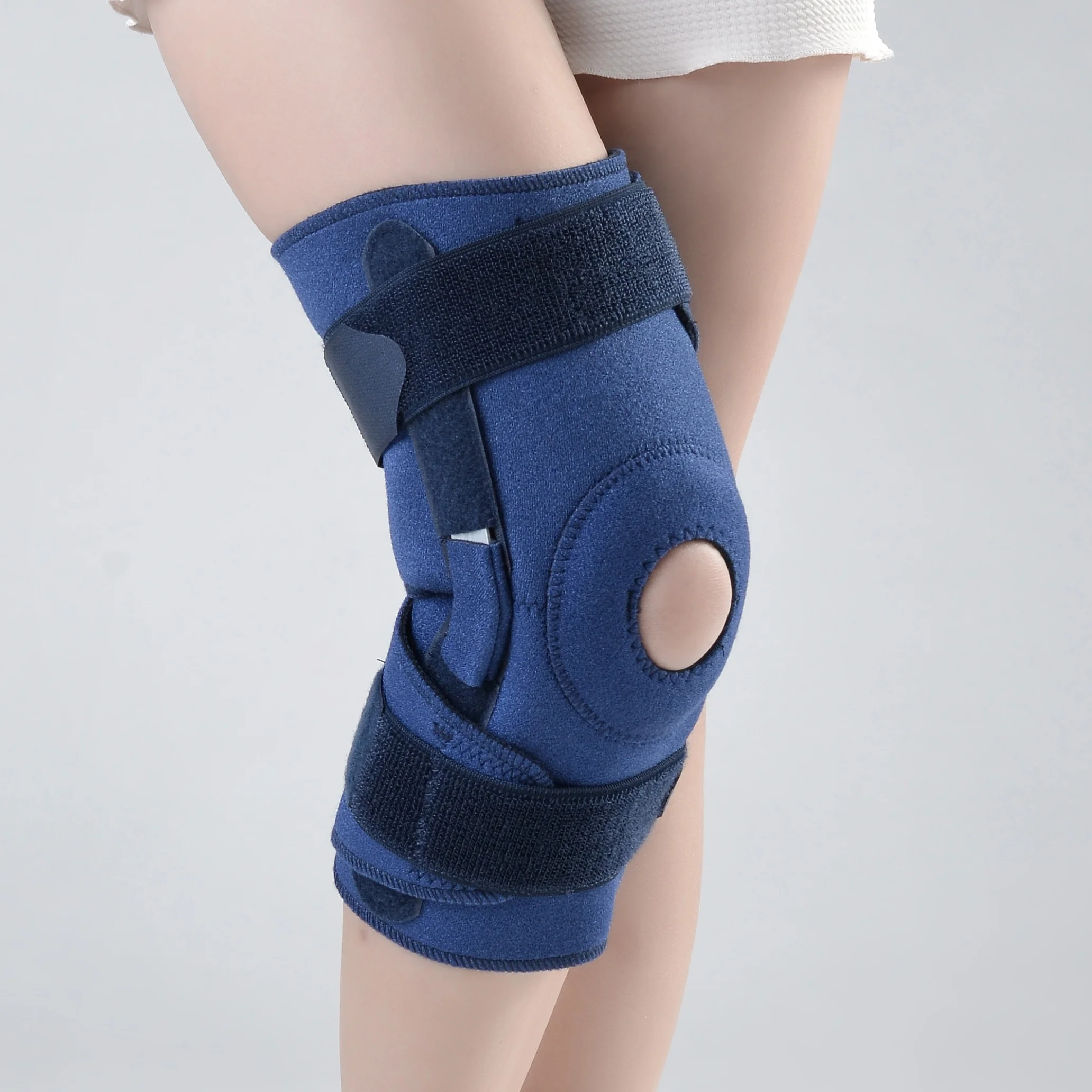 

2019 New Design Hinged Neoprene Knee Brace Support after the surgery orthopedic, Blue
