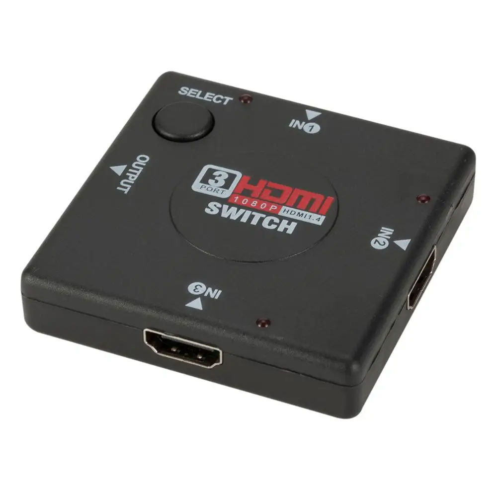 

Wholesale 3 in 1 Out HDMI Switch 1080P Mini 3 Port HDMI Splitter HDMI Switch Switcher for HDTV Video Project PS3, Black