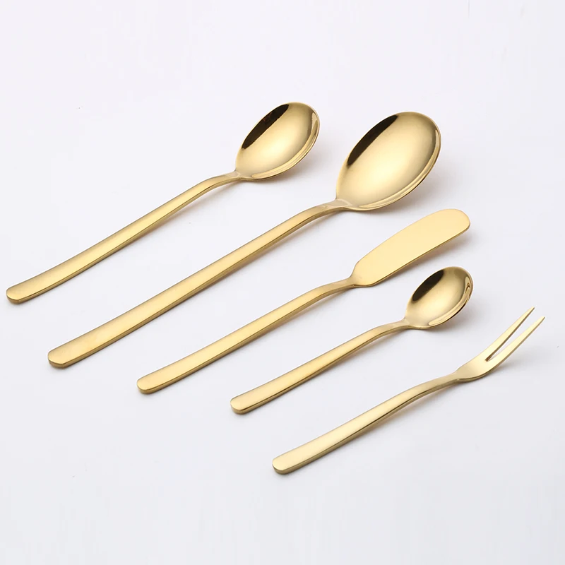 

Bulk Stainless Steel Gold Flatware for Household Daily