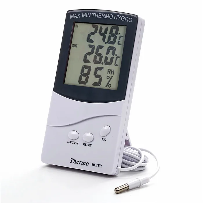 

Hydroponics temperature humidity meter climate Weather Station Probe Max Min Indoor Outdoor Thermometer Digital hygrometer room