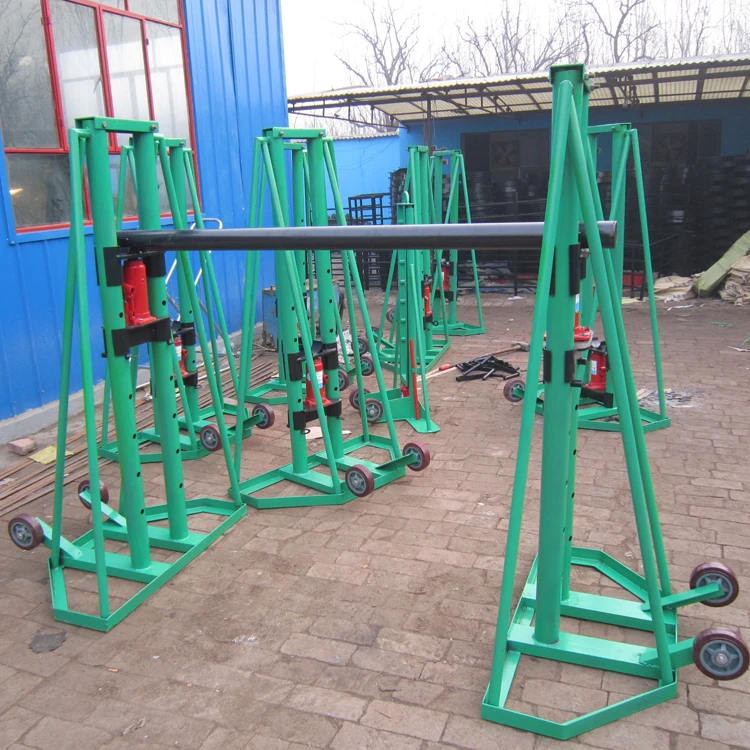 Cable Drum Lifting Trestle Tripod Hydraulic Hand Jacks Cable Drum Screw Jacks Are Easily