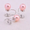 Natural Roll cheap pink plastic Pearl Earrings