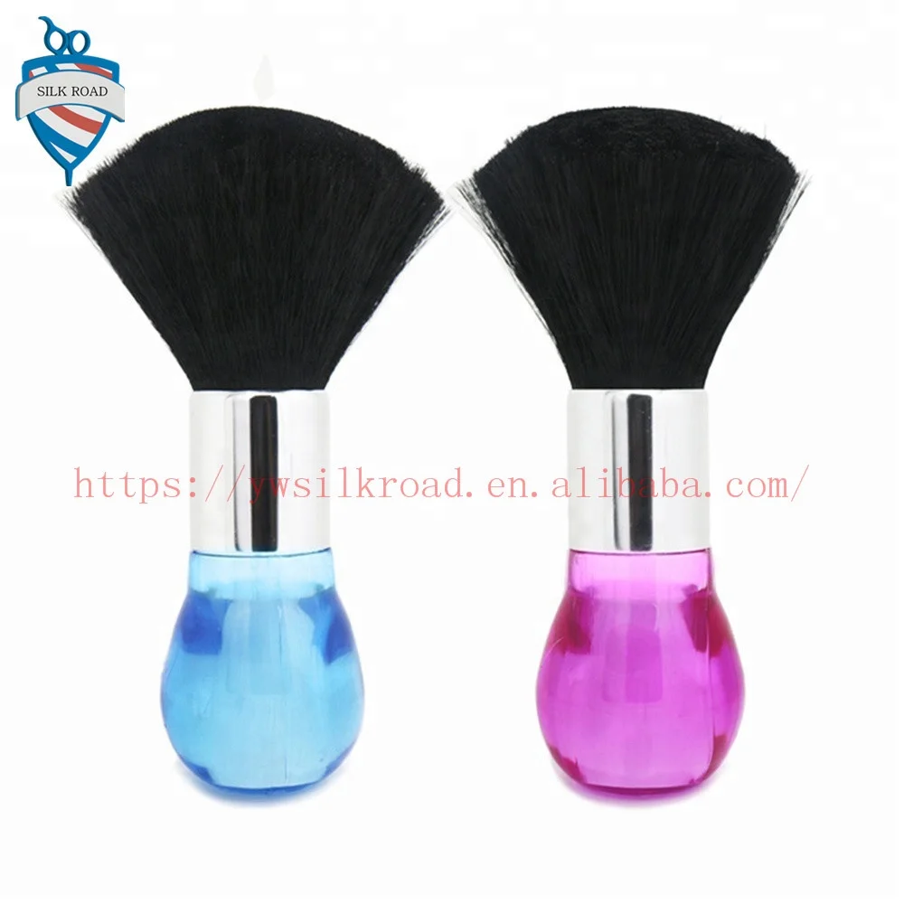 

New style Good Quality Salon Stylist Hairdressing Barber Cutting Crystal Hair Duster Brush, Blue and pink