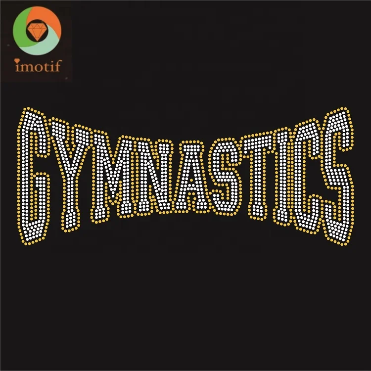 

Gymnastics Hotfix Iron On Rhinestone Transfer For Custom Bling Sportswear, As you choose