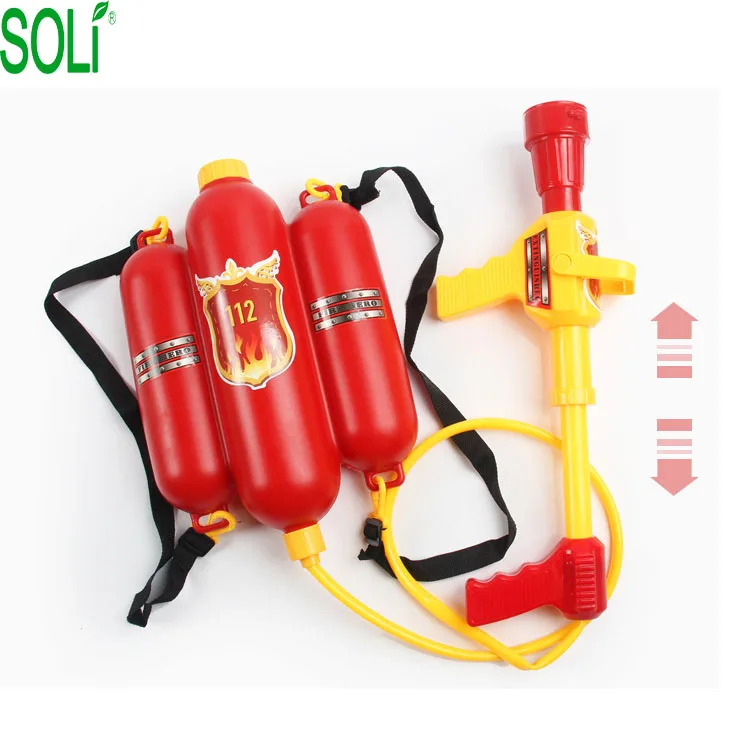 New Water Gun Backpack Toy Firefighter Air Pressure Summer Beach Kids Fireman 
