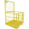 2 Person LW Forklift Platform Safety Cage Yellow 45" x 43"