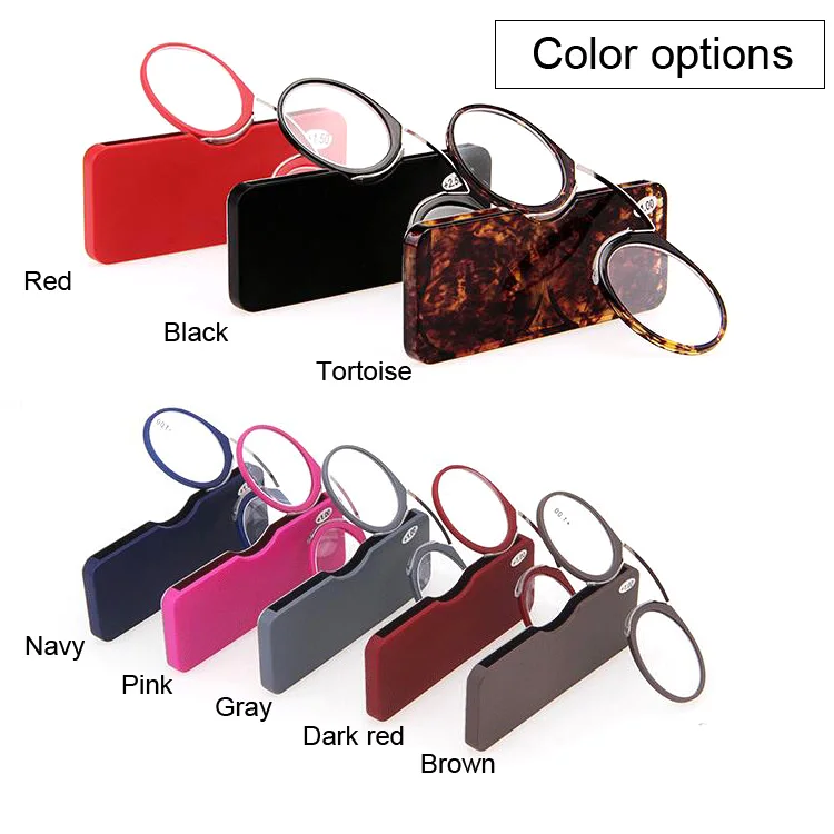Stock Pocket Mini Armless Slim Reading Glasses Without Arms Nose Clip On Reading Glasses Buy