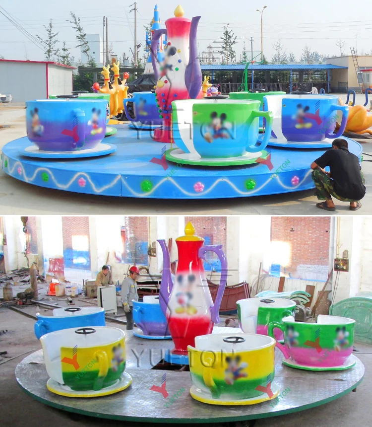 Kids Amusement Park New Design Outdoor Playground Rotary Spinning Tea