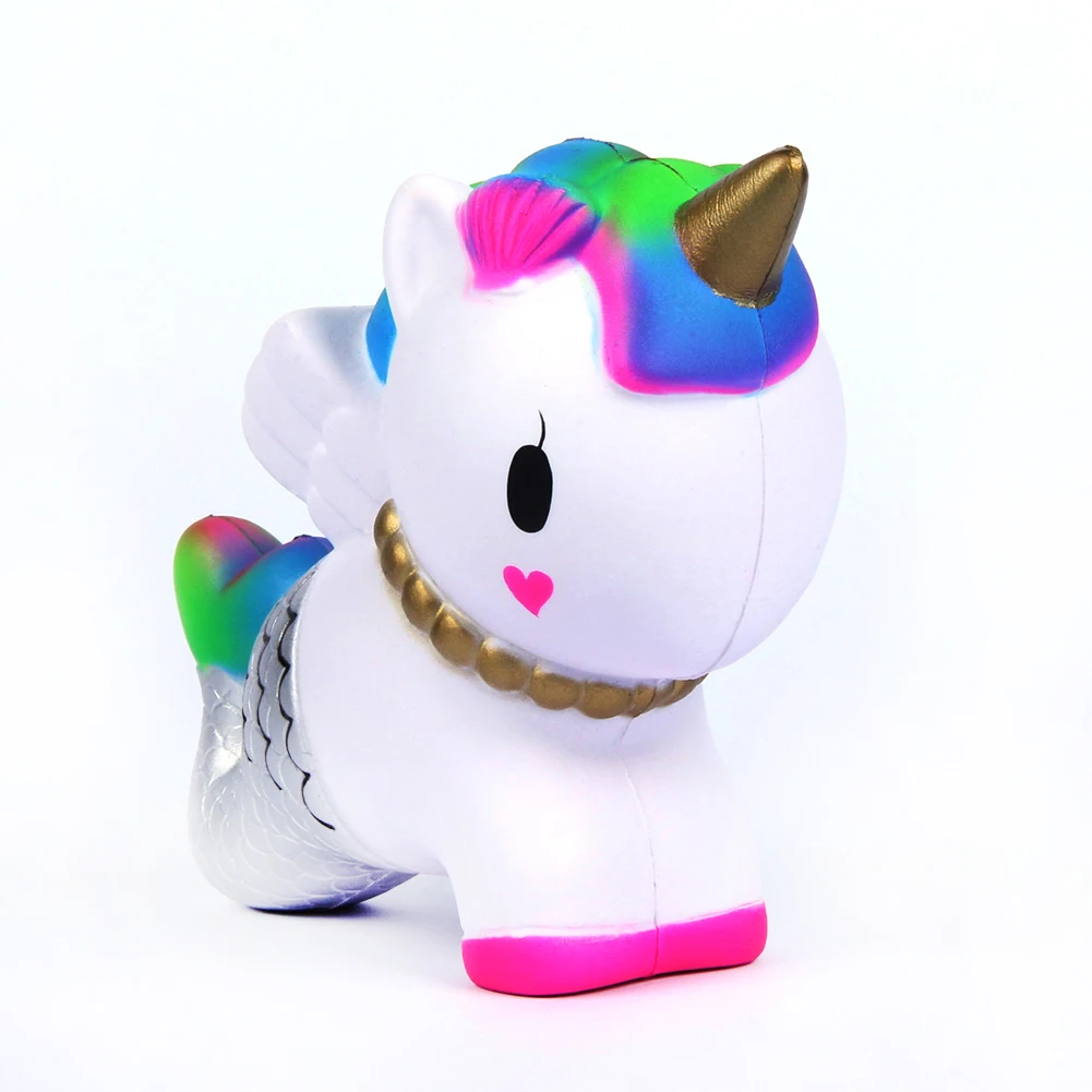 most popular animal squishy colorful mermaid unicorn squishy toys promotional gift PU foam